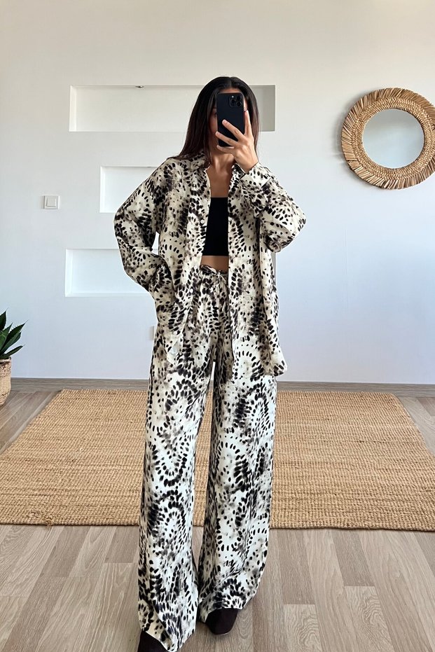 Premium Animal Print Shirt and Pants Set