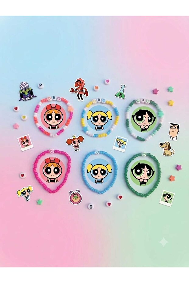 Powerpuff Girls Bracelet Set 6 Pieces