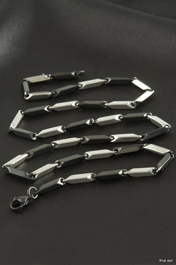 Ilkestor Square Luxury Steel (201849) Necklace Black