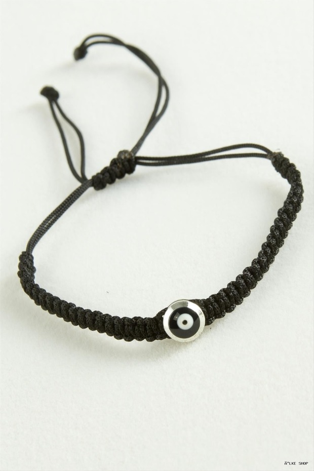 Ilkestor Nazar Makrome İp (133945) Bracelet Black
