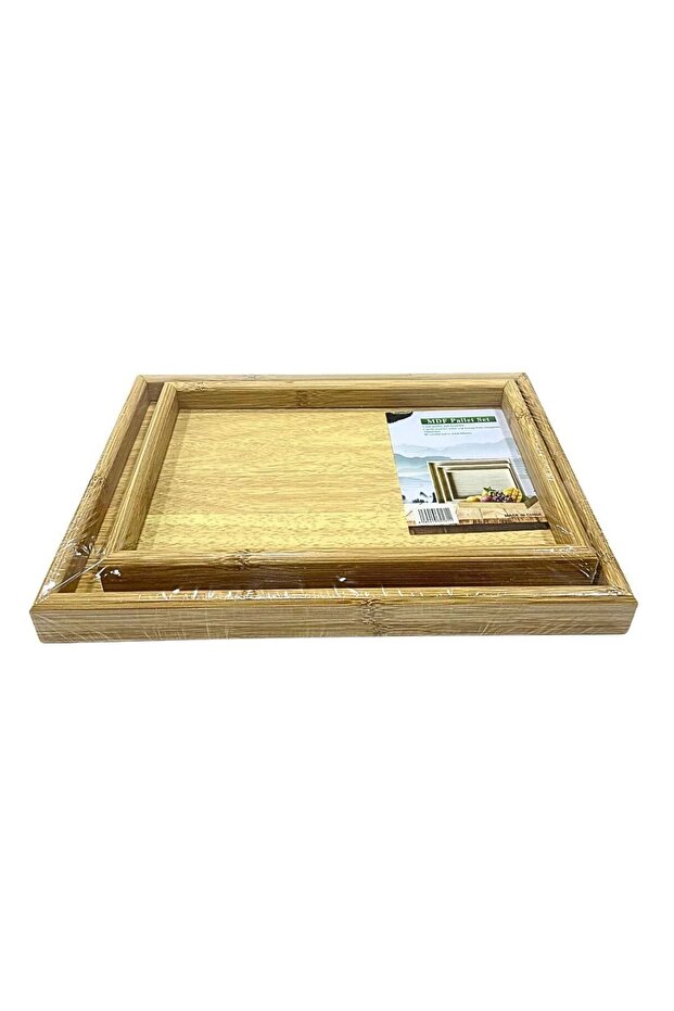 Mdf Wooden Tray Set of 2