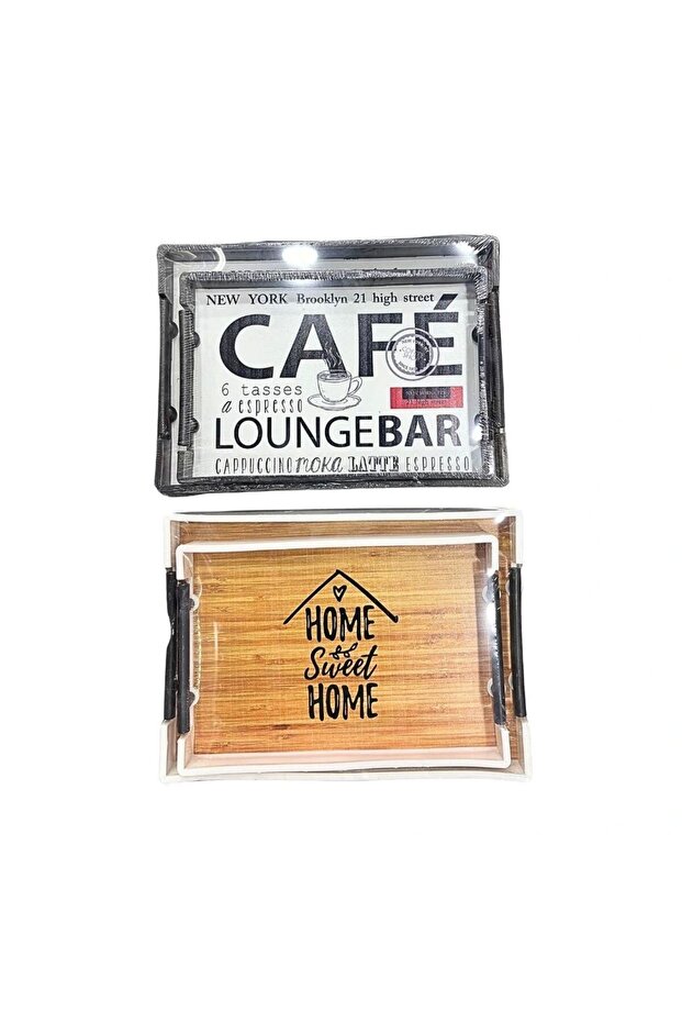 Wooden Double Tray