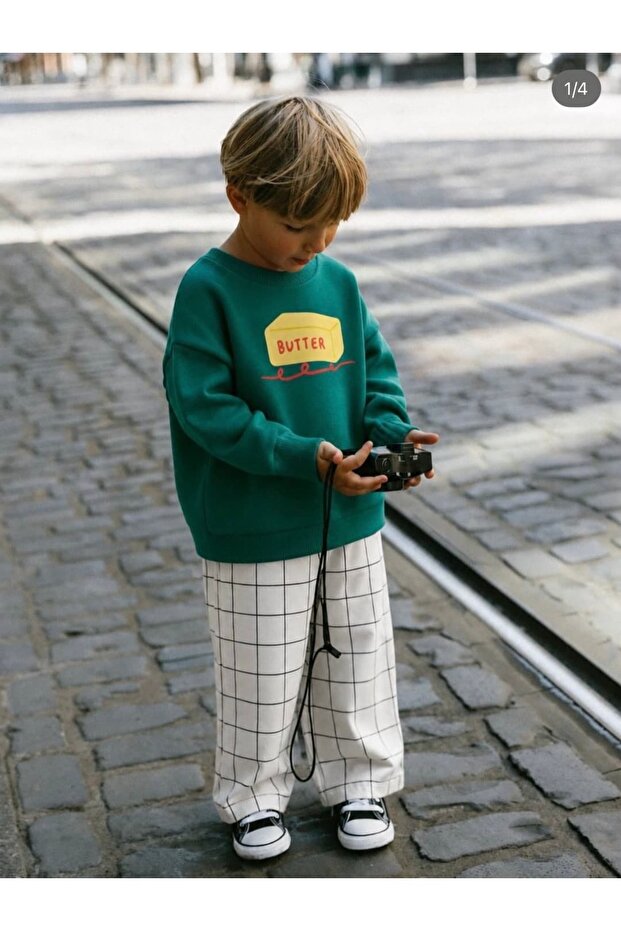 Girls' and Boys' 3-Thread Cotton Sweatshirt and Pants Set 2-8 Years