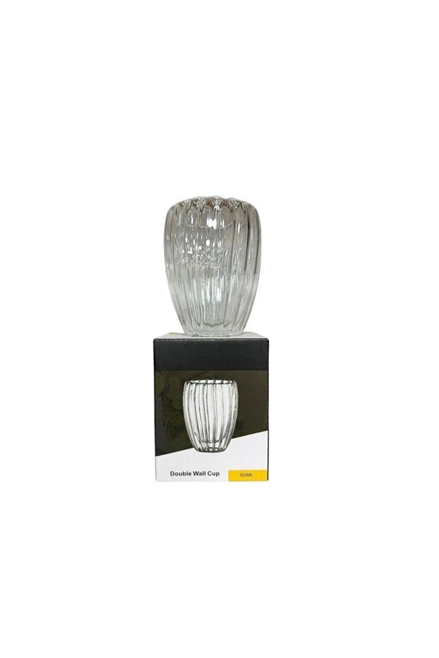 Striped Handleless Glass 350 ml