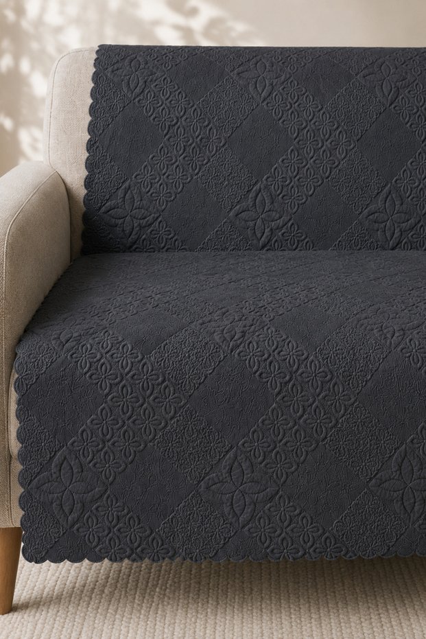 Focus Plush Sofa Cover 170X215 cm | Soft Textured | Decorative and Multi-Purpose Sofa Throw