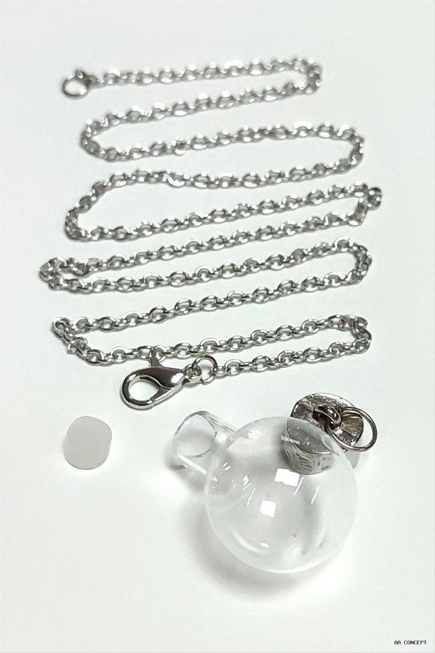 Concepta Metal Lid Empty Jar Live Pendant (10541) Silver Color
