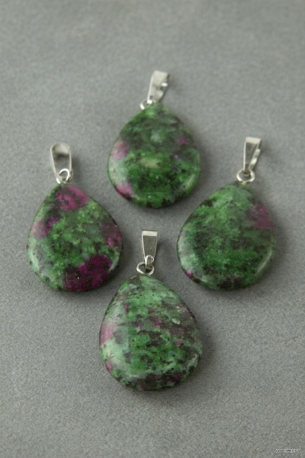 Concepta Agate Oval Natural Stone Pendant 1 (02336) Piece Green