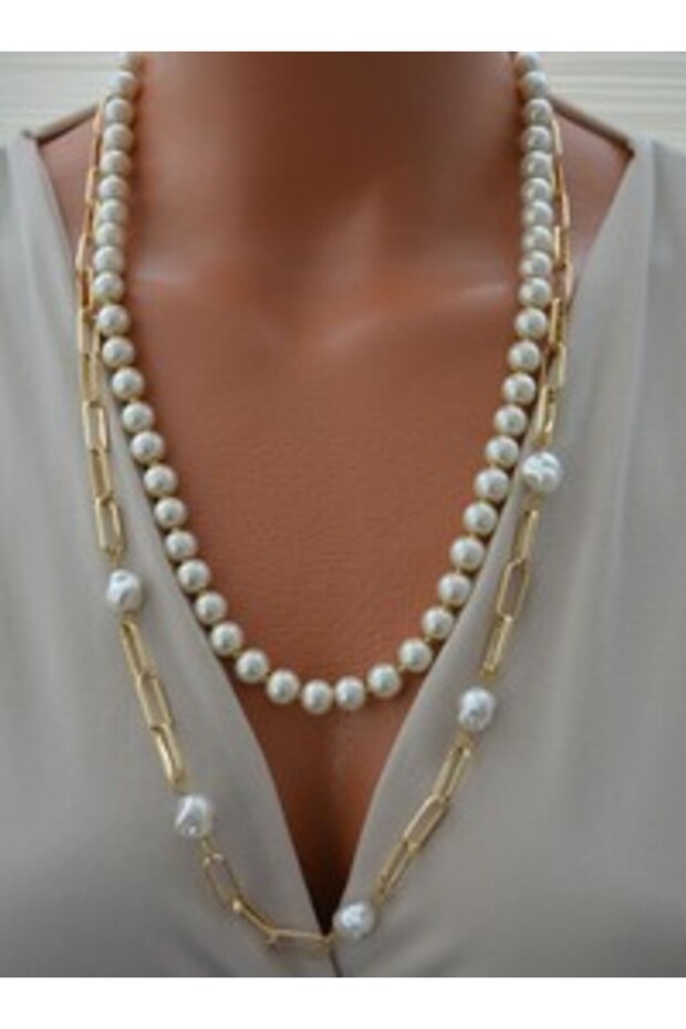 Necklace - Gold Color -