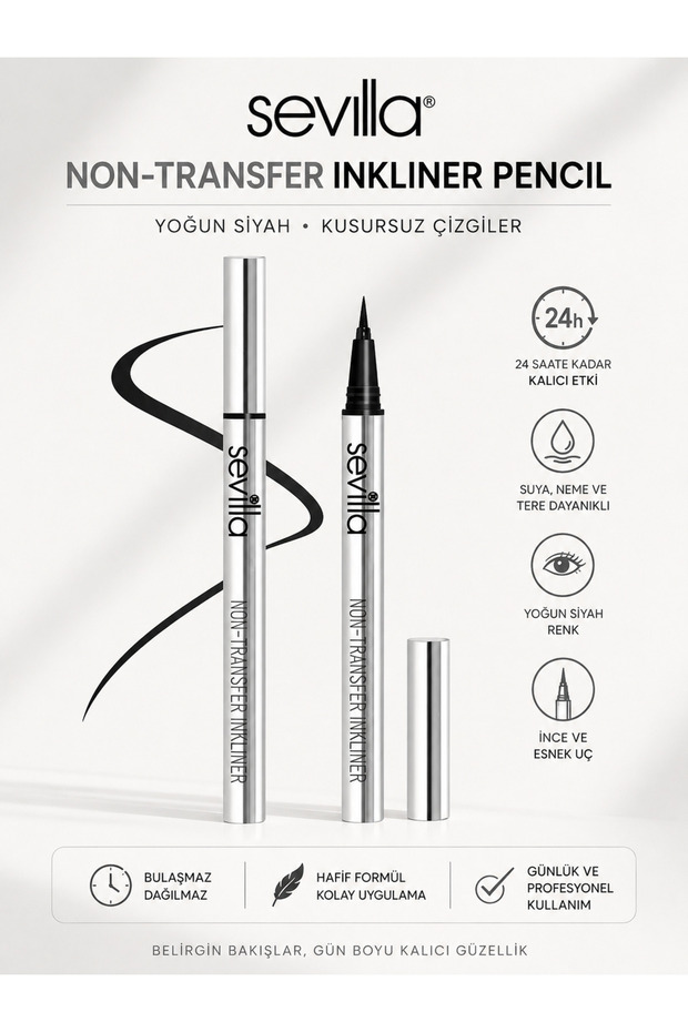 Non-Transfer Inkliner Pencil Black Eyeliner – Intense Color, Sharp and Distinct Eye Makeup