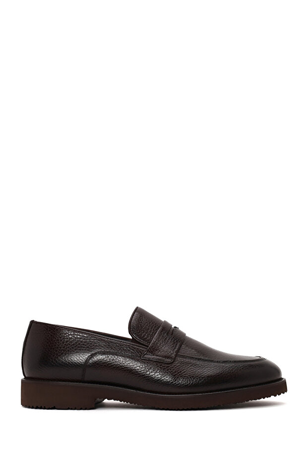 Men's Brown Leather Classic Loafer Wm710024Df