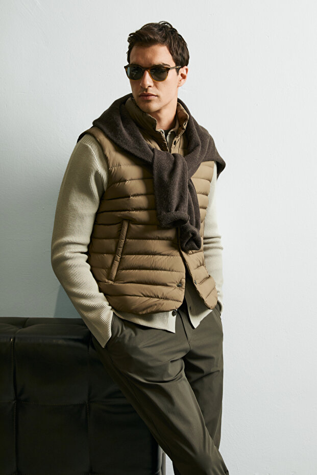 Soon Kaz Feather Men's Puffer Jacket Sand