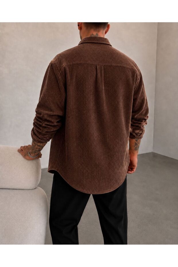 Kadife Oversize Gömlek