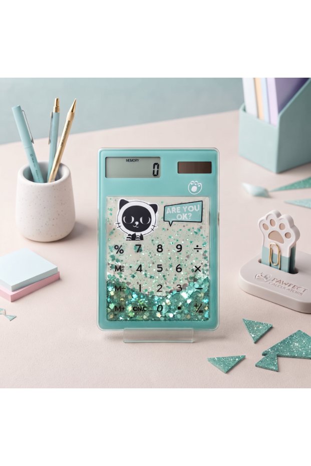 Transparent Calculator - Cute Glittery Design