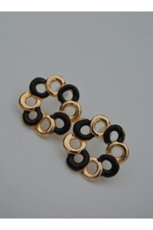 Mineli Ring Earrings - Black -
