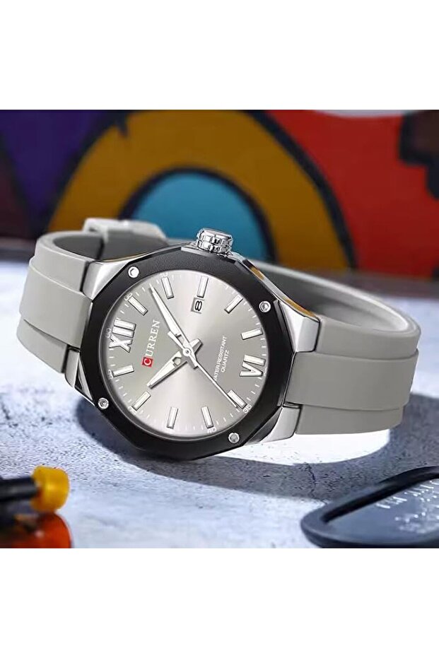 8465 Men's Casual Quartz Watch Silicone Strap