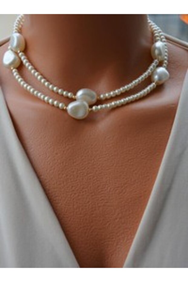Necklace - White -