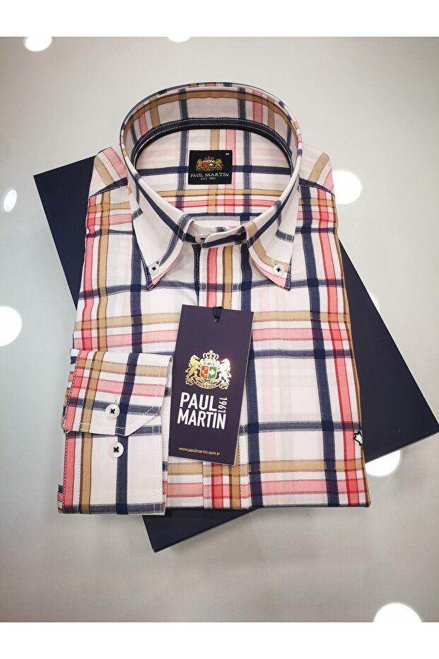 Paul Martin Plaid Pattern Men's Shirt