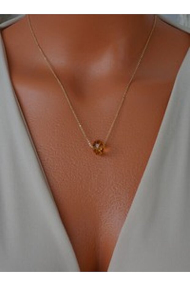 Crystal Necklace - Gold Color -