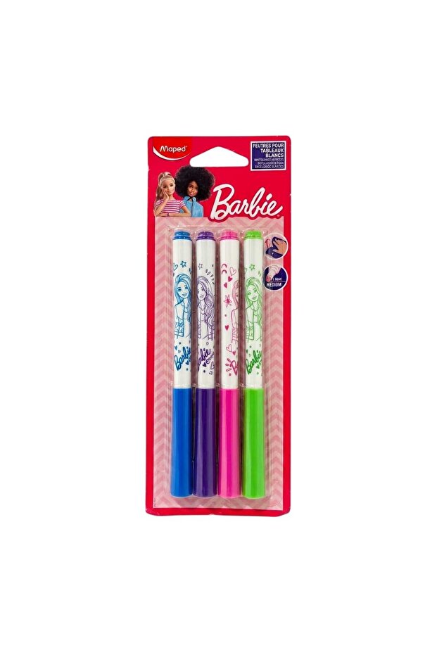 4 pcs Barbie White Board Marker Set