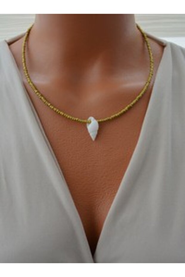 Necklace - White -