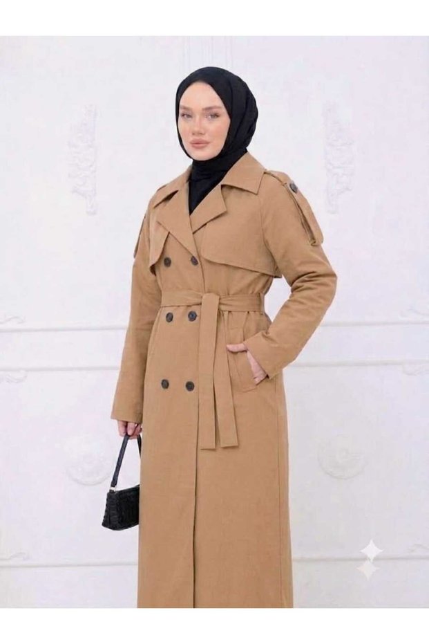 Belted Lined Long Trench Coat