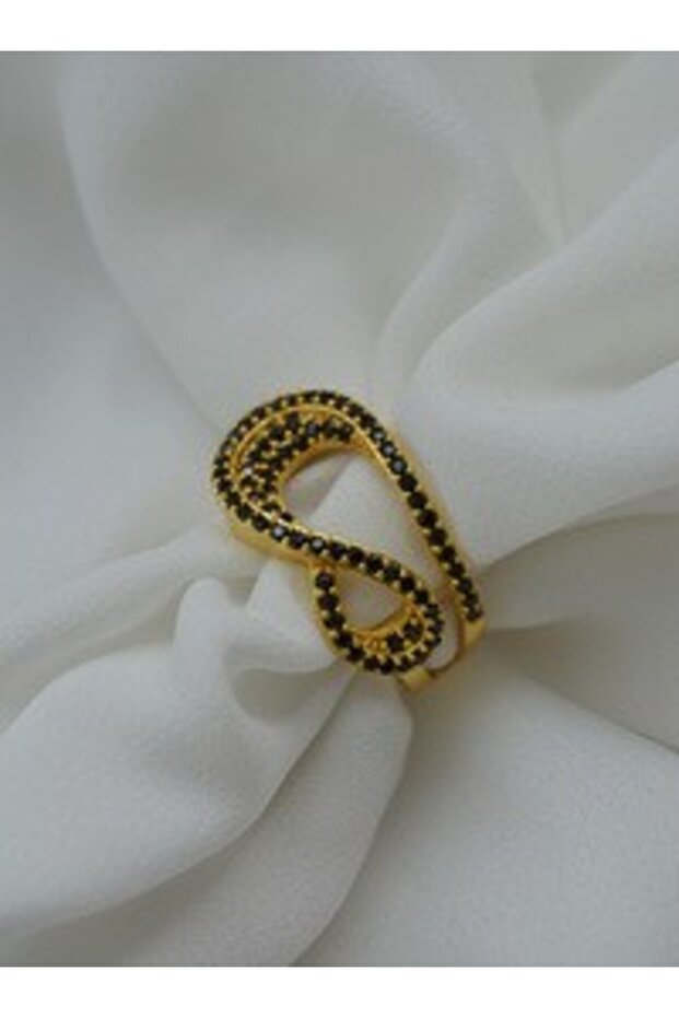 Black Zircon Stone Ring -