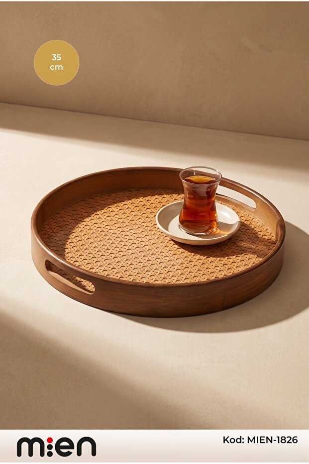 Hazeran Acacia Round Tray 35 cm