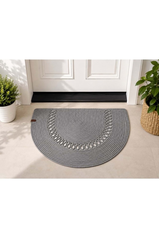 Jute Straw D Mat, Welcome Mat for the Door (40X60) - Gray Tricot