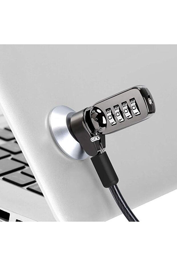 Computer Laptop Cable Lock, Slot Plate 2m Cable, Combination Security Lock Cable for Notebook Laptop