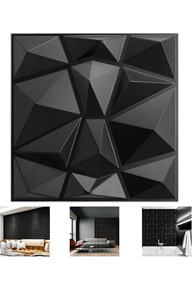 ألواح جدارية ثلاثية الأبعاد بتصميم الماس من Mylindde، ألواح PVC مزخرفة لديكور الجدران الداخلية، 50 قطعة