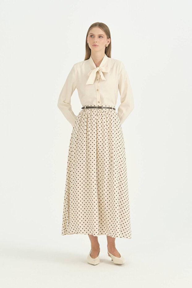 Beli Gathered Skirt - Beige