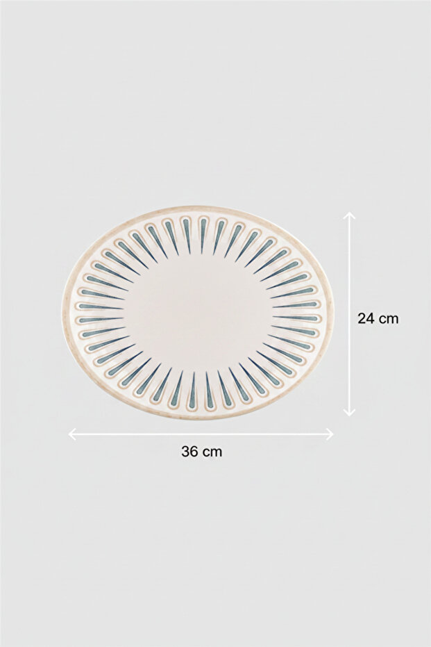 Ellips Oval Kayık Tabak 36cm Digital Sierra