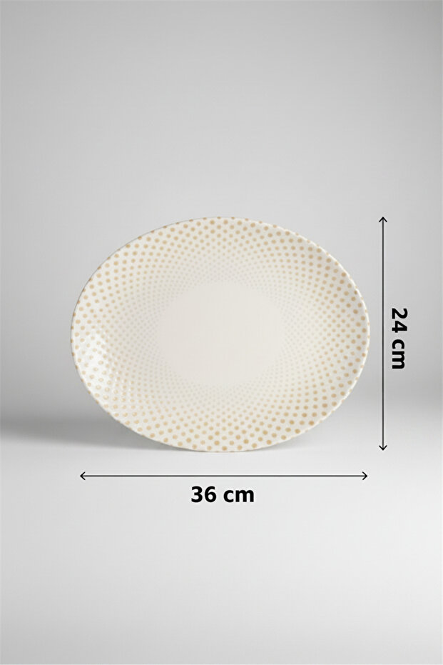 Ellips Oval Kayık Tabak 36cm Digital Punto
