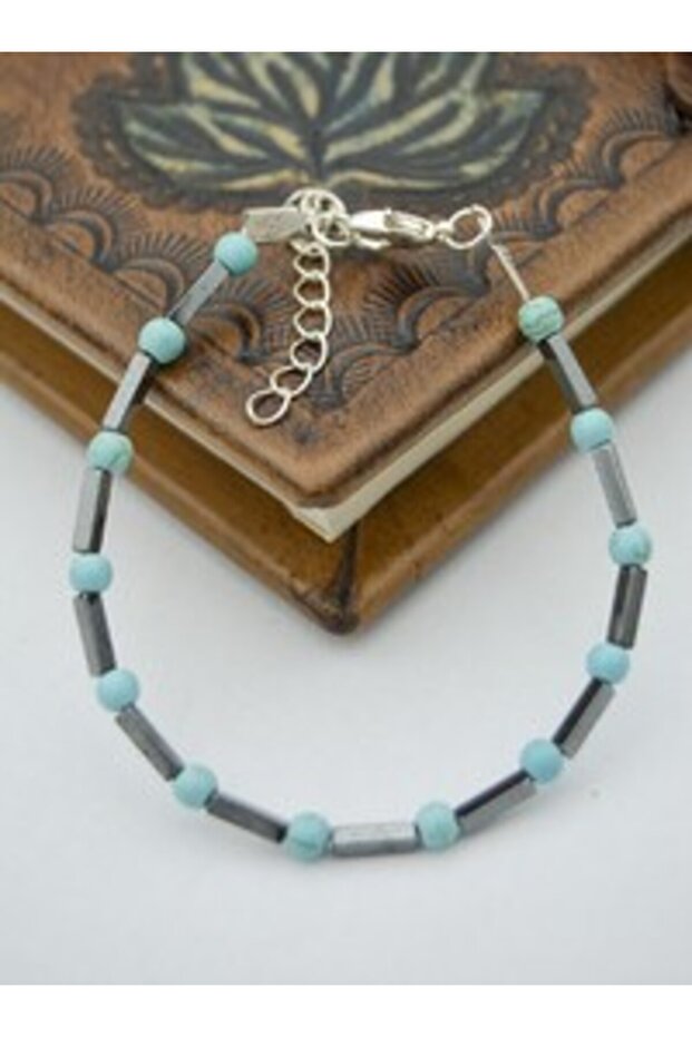 Hematite Stone Turquoise Bracelet - Multicolor -