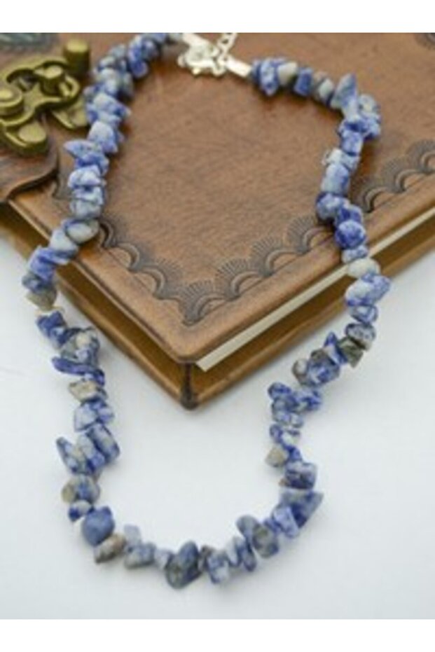 Sodalite Stone Necklace - Multicolor -