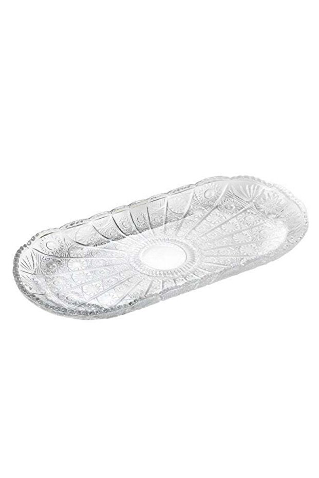 Premium Glass Fruit Plate 33.5x15.2CM Clear
