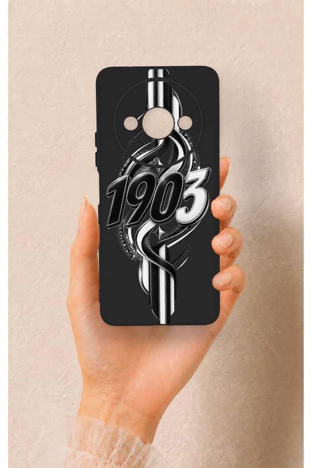 Redmi A3 Compatible Black and White Ivy Patterned Silicone Case