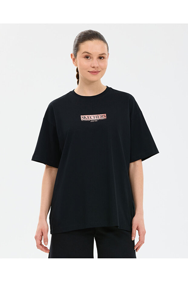 W oversize fit graphic t-shirt women's black t-shirt s2610063-3817