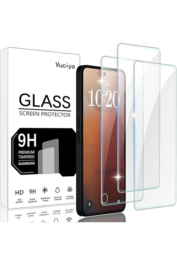 3 قطع من واقي الشاشة المتوافق مع هاتف Nothing Phone (3a) / (3a) Pro من الزجاج المقوى، صلابة 9H