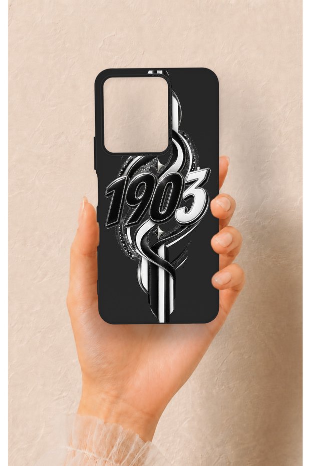 Vivo Y35 Compatible Black and White Ivy Patterned Silicone Case