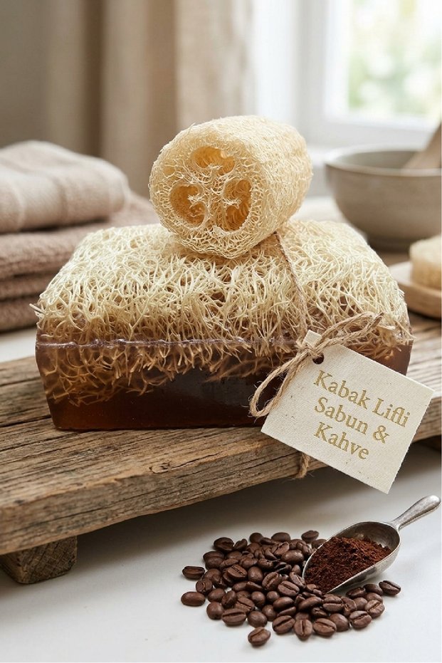 Pumpkin Fiber Coffee Soap - Smoothing & Revitalizing Natural Massage Soap