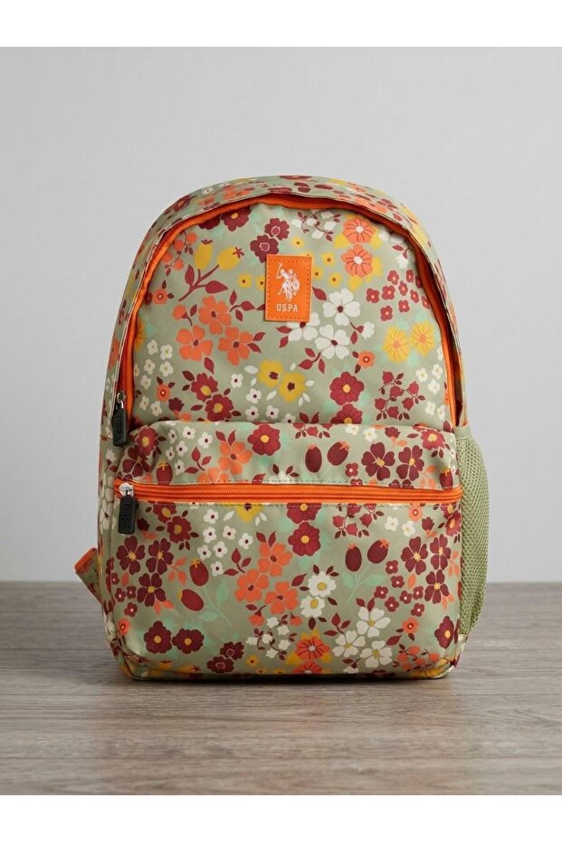 Girl's Floral Patterned School Backpack