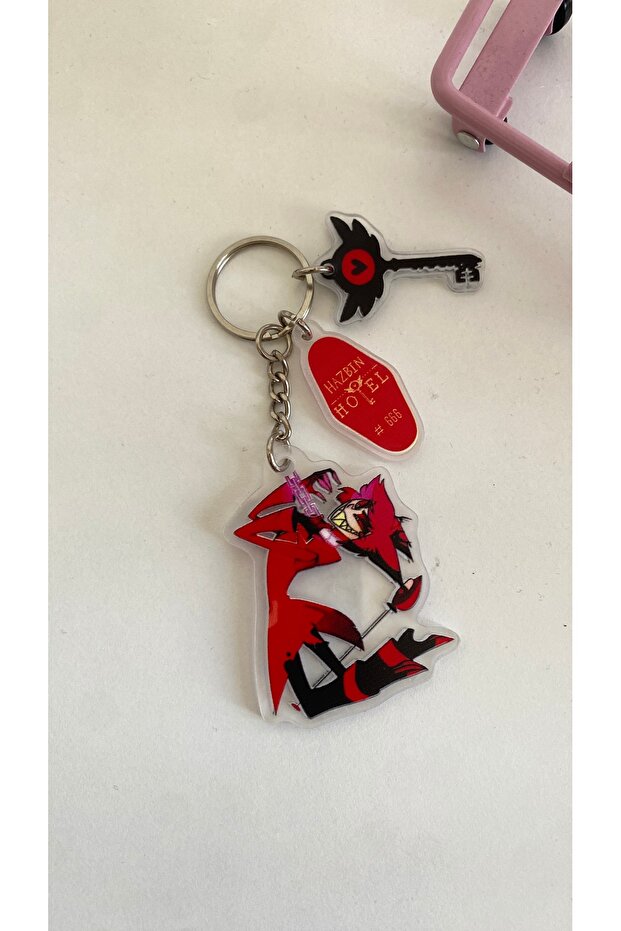 Hazbin Hotel Acrylic Charm Keychain 6-7cm Imported Lucifer Charlie Morningstar Alastor