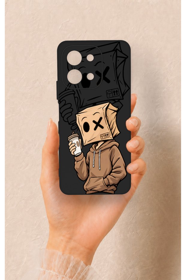 Vivo Y28 Compatible Coffee Break Patterned Silicone Case