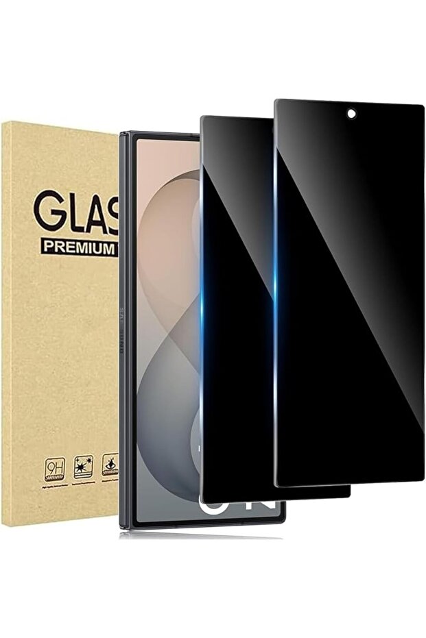 [عبوة من قطعتين] واقي شاشة زجاجي مقوى للخصوصية لهاتف سامسونج جالاكسي زد فولد 8 ألترا 5G، بدقة فائقة الوضوح