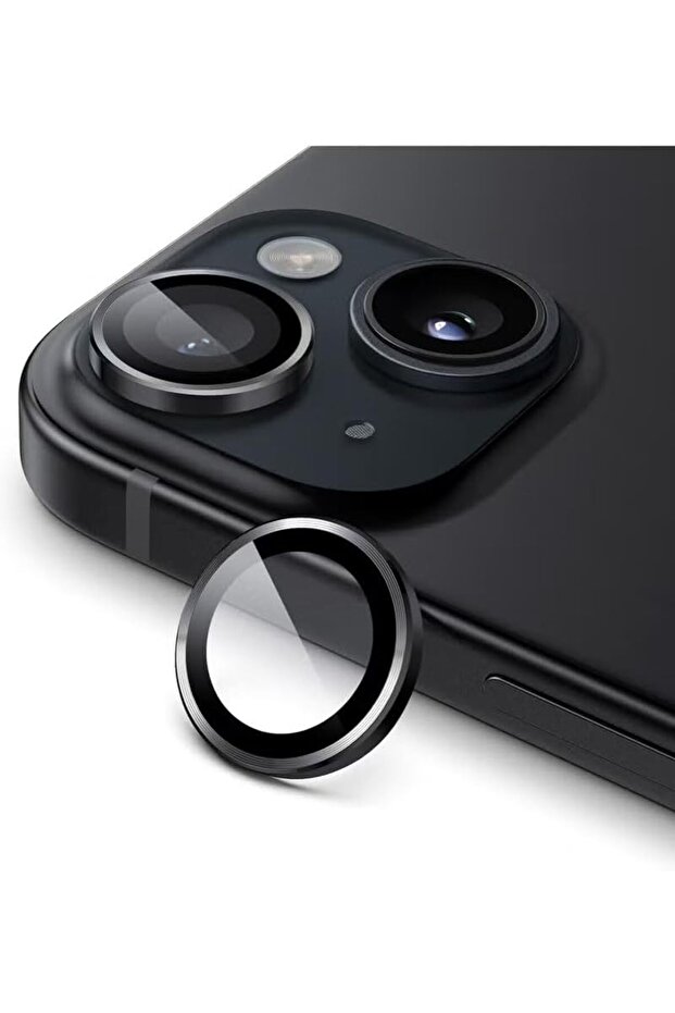 Camera Lens Protector Scratch-Resistant Tempered Glass with Aluminum Edging for iPhone 15 and iPhone