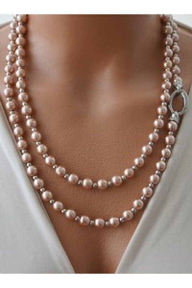 Pearl necklace - multicolor -