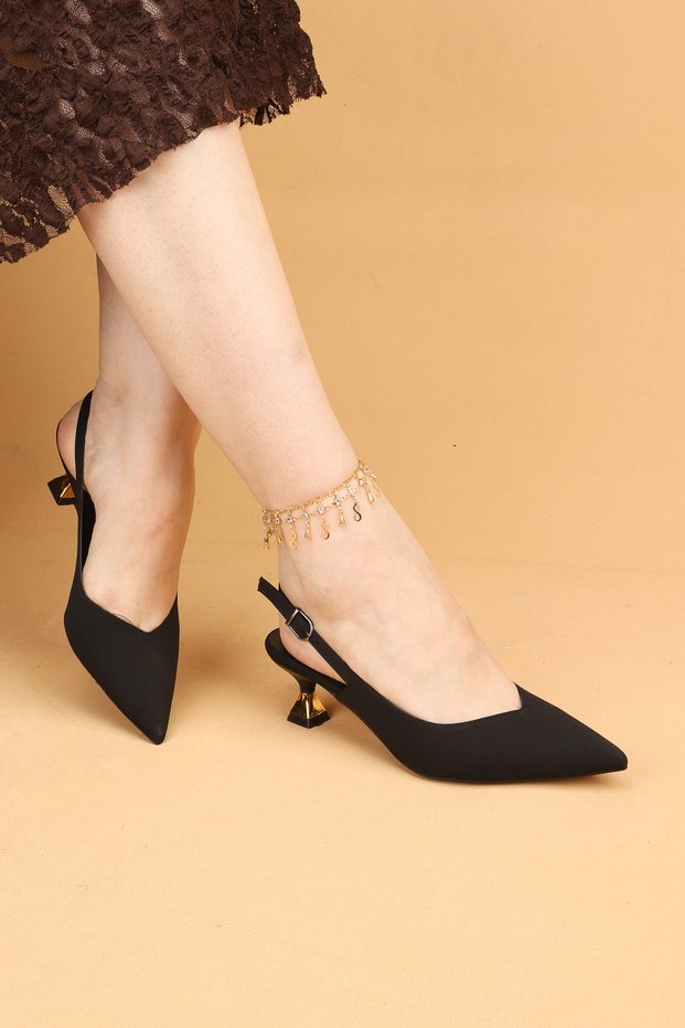 Women's Short Heeled Evening Dress Shoes High Heels