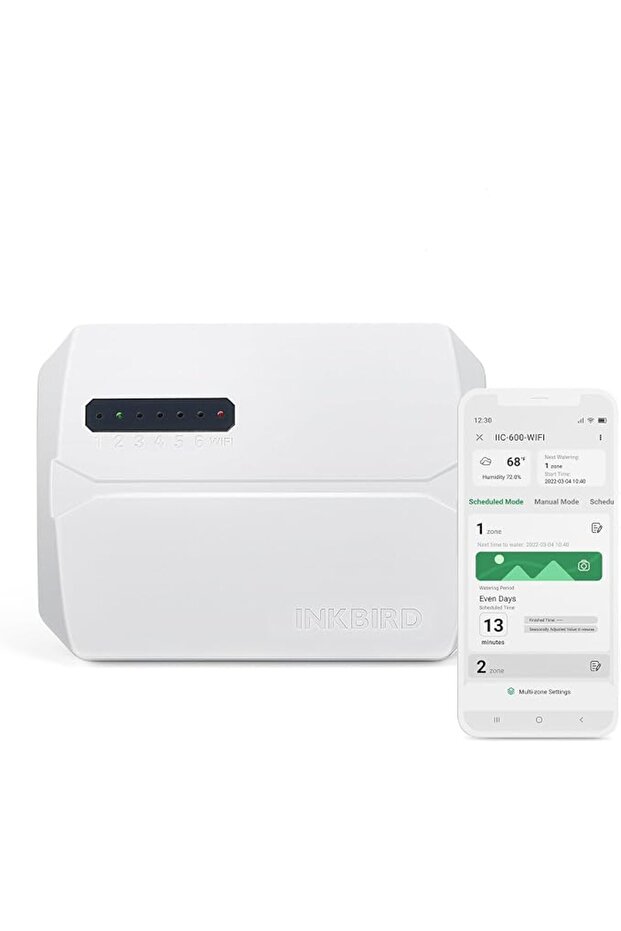 جهاز تحكم ذكي للري INKBIRD IIC-600-WIFI نظام ري آلي لـ 6 مناطق مع خاصية تجنب الري أثناء الأمطار