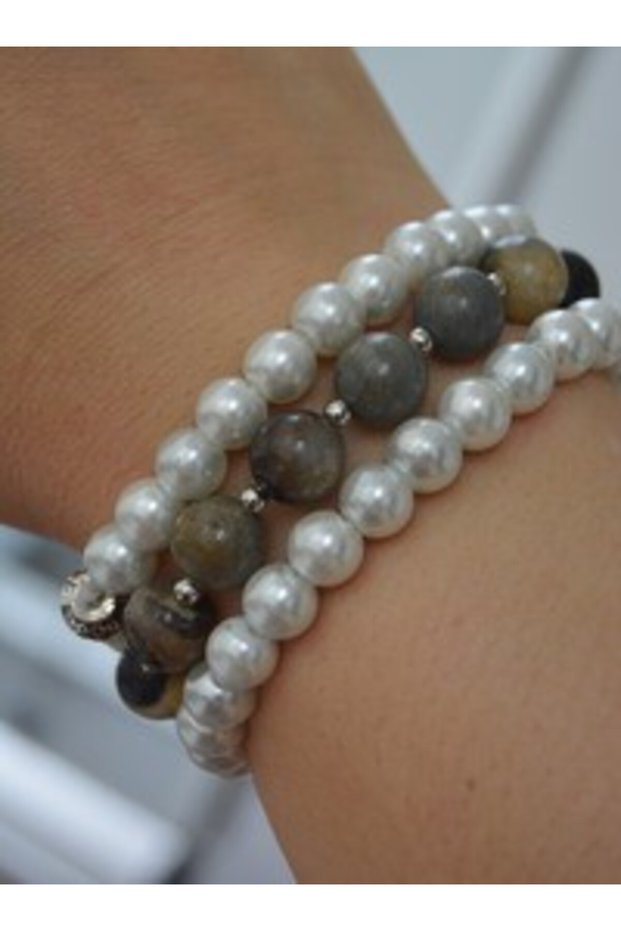 Agate Veince Bracelet Set - Multi-Colored